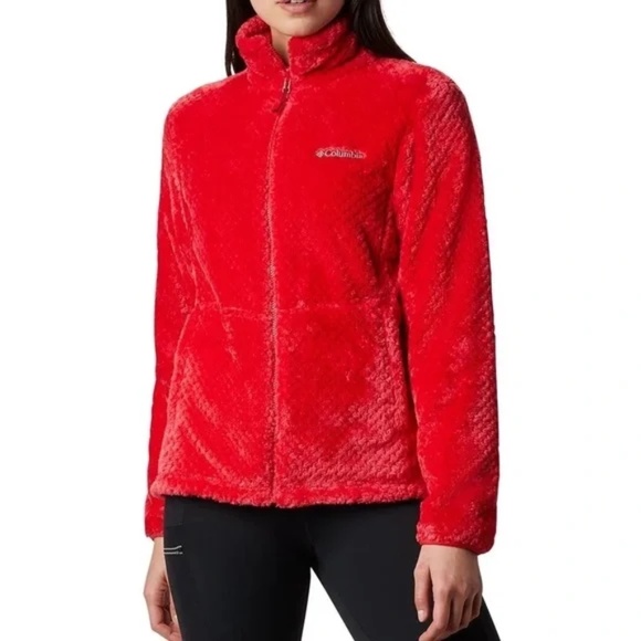 Columbia Interchange Bugaboo II Fleece Jacket Full Zip Red Women's Size Small - Picture 11 of 11